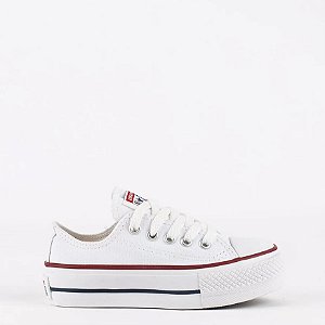 ALL STAR CHUCK TAYLOR BRANCO PLATAFORMA INFANTIL LONA