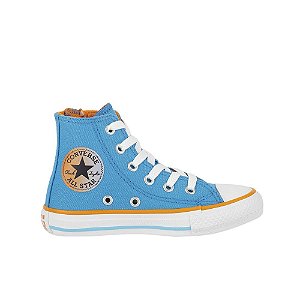 ALL STAR CHUCK TAYLOR AZUL CELESTE/LARANJA SOL INFANTIL
