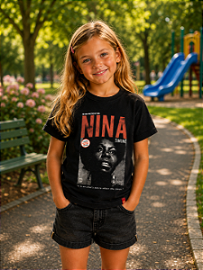 NINA SIMONE - INFANTIL - PRETO STONED
