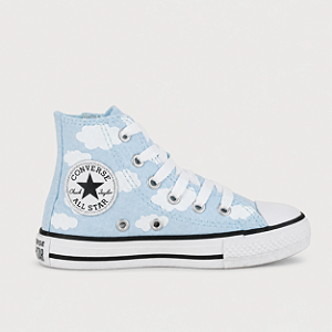 ALL STAR AZUL CAMBRAIA/NUVEM INFANTIL CANO LONGO ZÍPER LATERAL