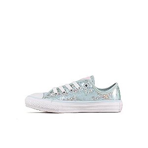 ALL STAR CHUCK TAYLOR ROSA CHICLETE GLITTER CANO LONGO INFANTIL