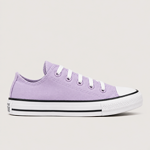 Tênis Chuck Taylor All Star Lilás Claro Cinza Pálido Cano Curto