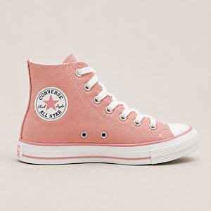 Tênis Chuck Taylor All Star Rosa Crepusculo Cano Longo