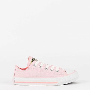 ALL STAR CHUCK TAYLOR ROSA CHICLETE VERDE FLUOR CANO CURTO INFANTIL