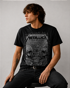 Metallica Black Album Caveira Ts 1539