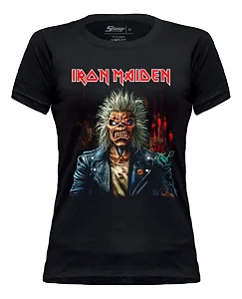 Baby Look Iron Maiden Portrait Bb 522