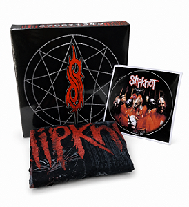 KIT EXCLUSIVO SLIPKNOT - CAMISETA + BANDEIRA + ADESIVO