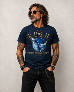 Rush Stamp 50th Anniversary Ts 1981 - Azul