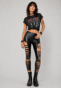 CALÇA LEGGING RASGADA LATERAL