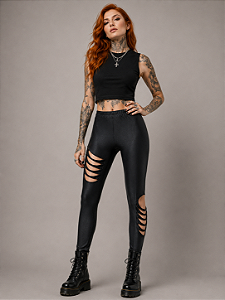 CALÇA LEGGING RASGADA