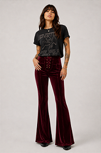 CALÇA VELUDO VINHO