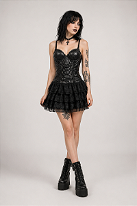VESTIDO RENDA CURTO C/ BOJO