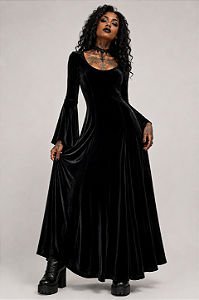 VESTIDO VELUDO MORCEGO