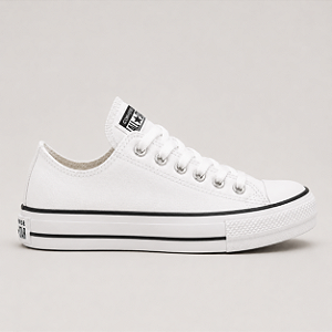 ALL STAR CHUCK TAYLOR PLATAFORMA BRANCO COURO SINTÉTICO