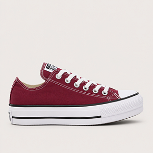 ALL STAR CHUCK TAYLOR PLATAFORMA BORDÔ LONA