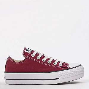 ALL STAR CHUCK TAYLOR  PLATAFORMA BORDÔ LONA