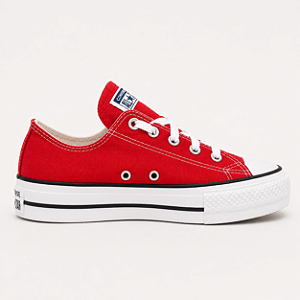 ALL STAR CHUCK TAYLOR PLATAFORMA VERMELHO LONA