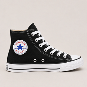 ALL STAR CHUCK TAYLOR PRETO LISTRA PRETA LONA