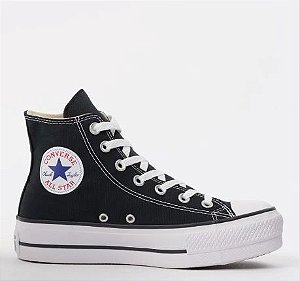 ALL STAR CHUCK TAYLOR PLATAFORMA PRETO LONA