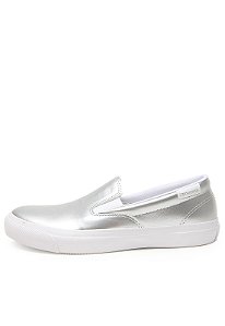 ALL STAR CHUCK TAYLOR SLIP ON PRATA COURO