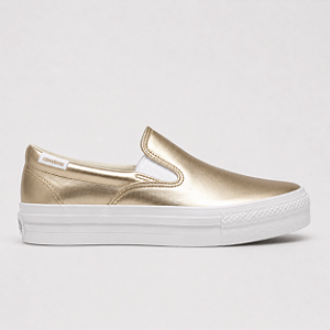 ALL STAR CHUCK TAYLOR PLATAFORMA OURO COURO
