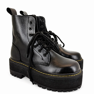 COTURNO VILELA BOOTS COSTURA AMARELA PLATAFORMA - COURO