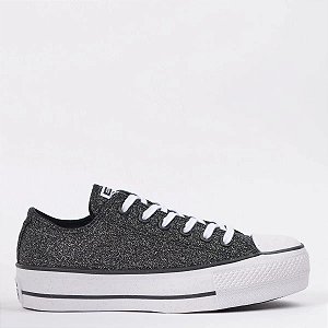 ALL STAR CHUCK TAYLOR PLATAFORMA PRETO GLITTER