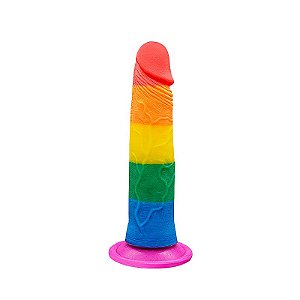 8006 DILDO Colorido 18,5 x 3,5cm