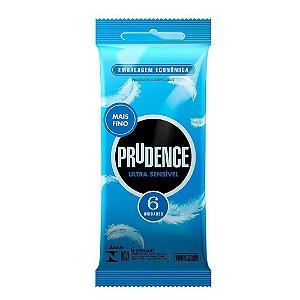 PRESERVATIVO ULTRA SENSÍVEL COM 6 UNIDADES PRUDENCE