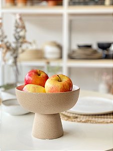 Bowl Taça Cerâmica Rústica e Branca 950 ml