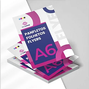 5.000 PANFLETOS - 10 x 14 cm | 4x0 COR | COUCHÊ 90G