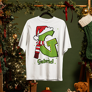 CAMISA NATALINA - INICIAL + NOME - GRINCH