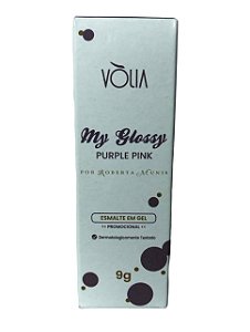 Novo esmalte em gel vólia my glossy purple pink 9g