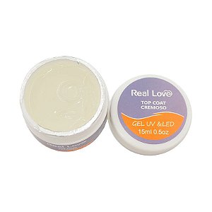 Gel Unha Real Love Top Coat Cremoso 15ml alongamento
