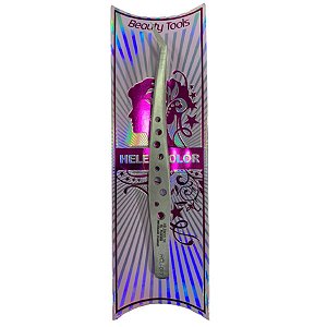 Pinça Para Cílios Helen Color Curvada Ponto Fina