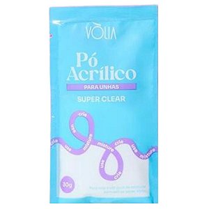 Sachê pó acrilico vólia 30g unhas alongamento super clear