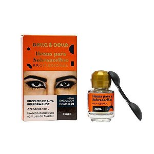 henna della & delle 3g preto novo sobrancelha