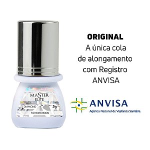 Cola extensão cílios Master Elite Diamond 3ml transparente