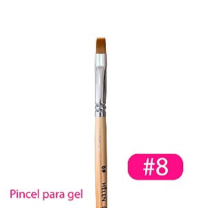 pincel helen color reto 8# colorido unha em gel roxo e rosa