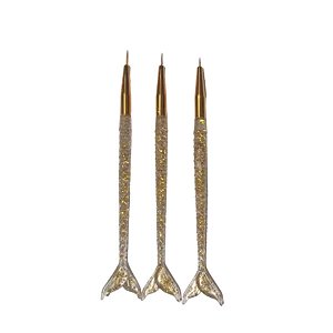 KIT DE 3 PINCÉIS SEREIA PONTA FINA PARA DECORAÇÃO DE UNHA