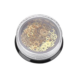 Pote Glitter Engrenagem Steampunk Arte De Unha Decorações