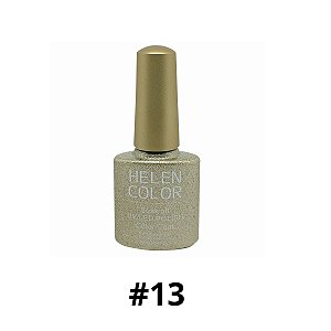 Esmalte Em Gel Helen Color 10 ml 13 dourado glitter