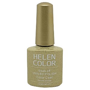 Esmalte Em Gel Helen Color 10 ml25 dourado glitter