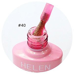Esmalte Em Gel Helen color 40 rosa com glitter
