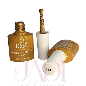 esmalte em gel D&Z 514 dourado
