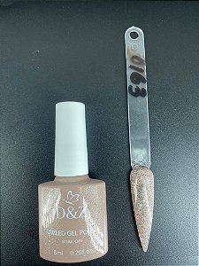 Esmalte Em Gel D&Z uv/gel 034 glitter nude