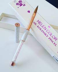 pincel helen color para unhas kolinsky branco #4