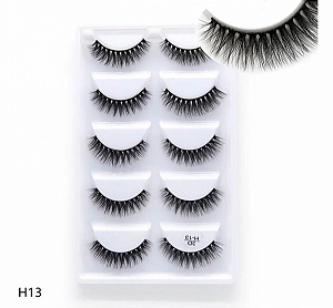 Kit 6 Pares Cilios Postiços 3D Mink Monica Arte 13