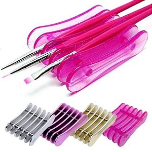 Suporte para pincel organizador rosa