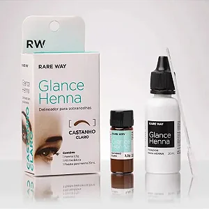 KIT GLANCE HENNA CASTANHO CLARO 3,5 G - DELINEADOR DE SOBRANCELHAS